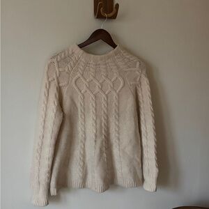 ANTONIO MELANI Ivory Cable Knit Sweater